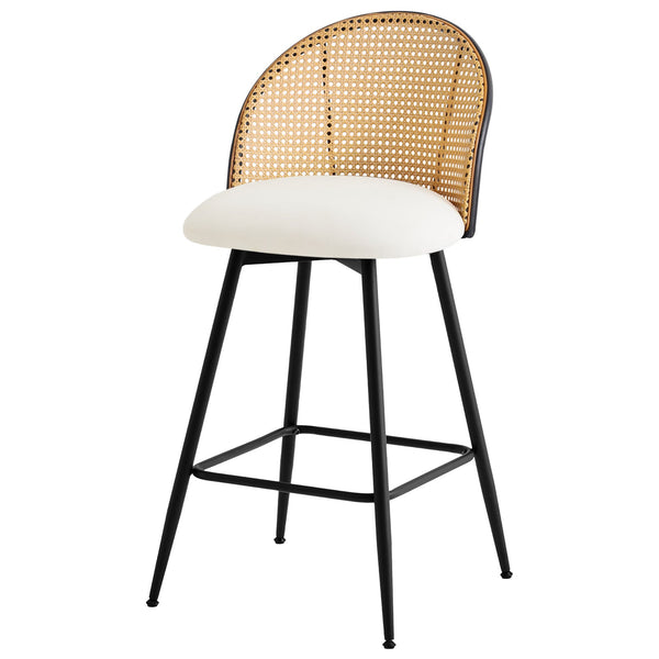 Giallo bar stool, Cream Ribol Leather/Counter Height