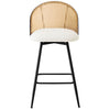 Giallo bar stool, Cream Ribol Leather/Counter Height
