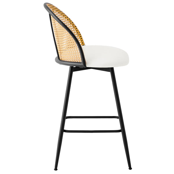 Giallo bar stool, Cream Ribol Leather/Counter Height