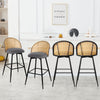 Giallo bar stool, Gray Ribol Leather/Bar Height