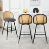 Giallo bar stool, Gray Ribol Leather/Bar Height
