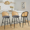 Giallo bar stool, Gray Ribol Leather/Bar Height