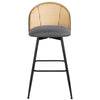 Giallo bar stool, Gray Ribol Leather/Bar Height