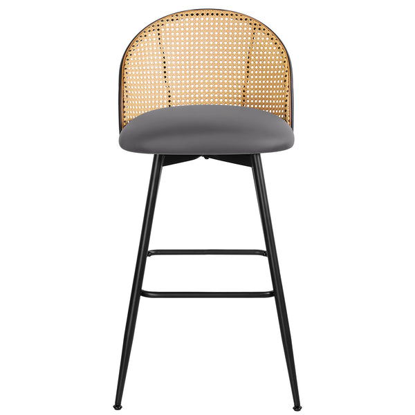 Giallo bar stool, Gray Ribol Leather/Bar Height