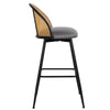 Giallo bar stool, Gray Ribol Leather/Bar Height