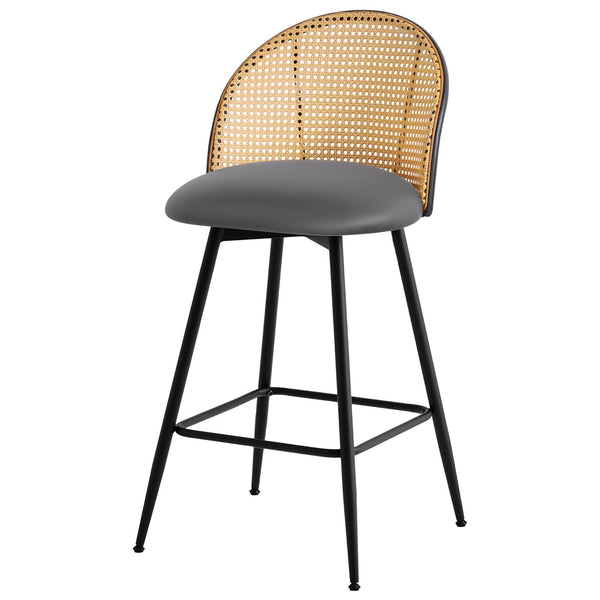 Giallo bar stool, Gray Ribol Leather/Counter Height