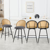 Giallo bar stool, Gray Ribol Leather/Counter Height