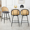 Giallo bar stool, Gray Ribol Leather/Counter Height