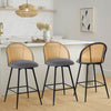 Giallo bar stool, Gray Ribol Leather/Counter Height