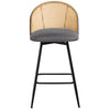Giallo bar stool, Gray Ribol Leather/Counter Height