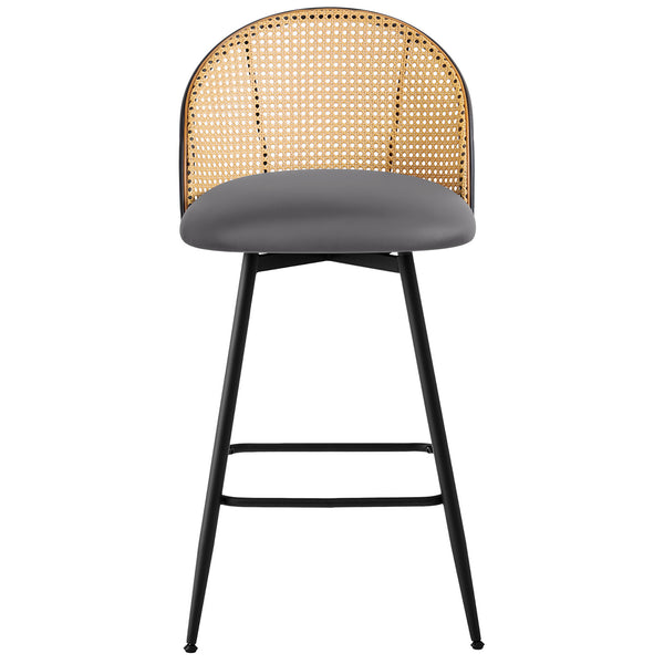 Giallo bar stool, Gray Ribol Leather/Counter Height