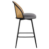 Giallo bar stool, Gray Ribol Leather/Counter Height