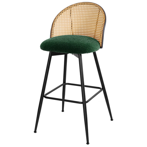 Giallo bar stool, Green Sacy Fabric/Bar Height