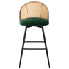 Giallo bar stool, Green Sacy Fabric/Bar Height