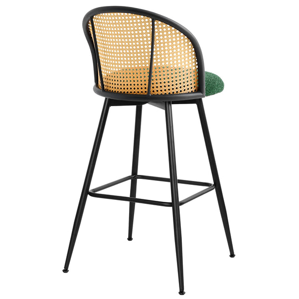 Giallo bar stool, Green Sacy Fabric/Bar Height
