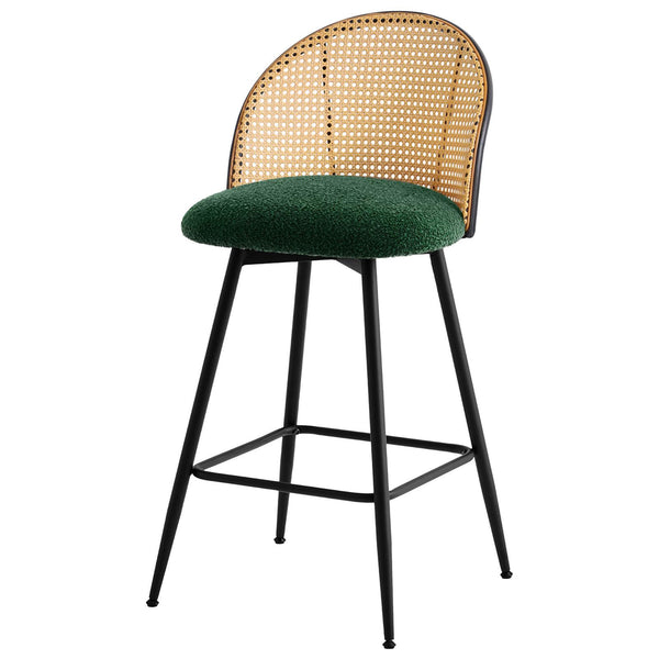 Giallo bar stool, Green Sacy Fabric/Counter Height