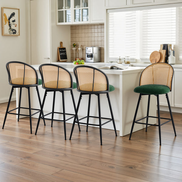 Giallo bar stool, Green Sacy Fabric/Counter Height