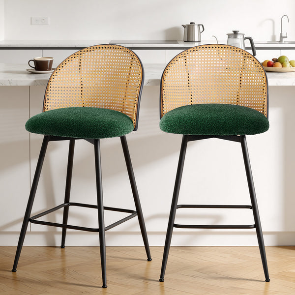 Giallo bar stool, Green Sacy Fabric/Counter Height