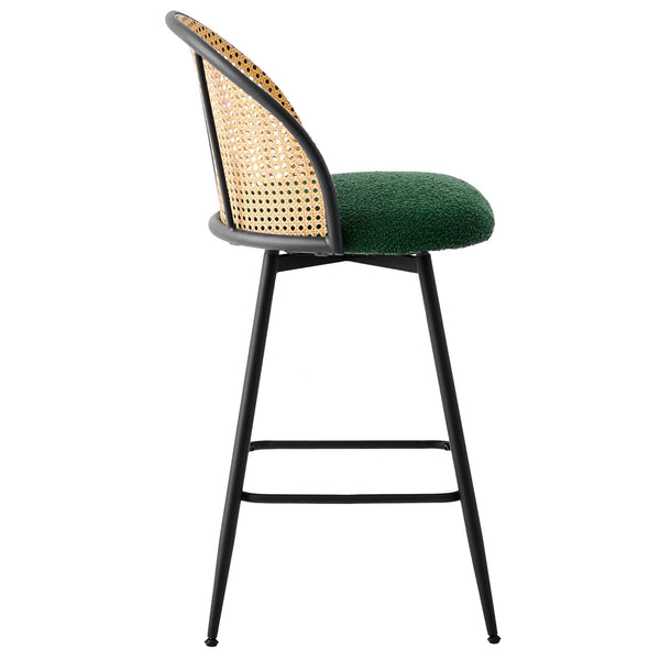 Giallo bar stool, Green Sacy Fabric/Counter Height