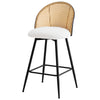 Giallo bar stool, White Sacy Fabric/Counter Height