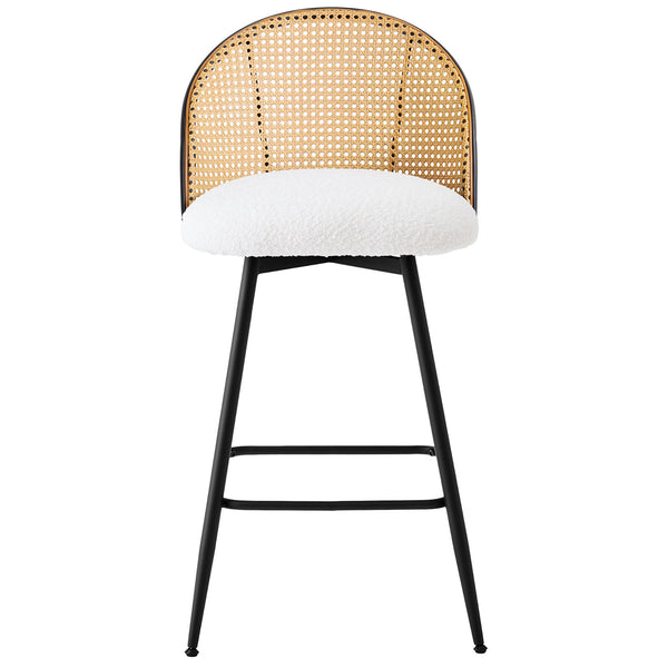 Giallo bar stool, White Sacy Fabric/Counter Height