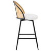 Giallo bar stool, White Sacy Fabric/Counter Height