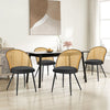 Giallo Dining Chair in Black Ribol Leather