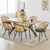 Giallo Dining Chair in Black Ribol Leather