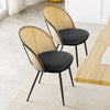 Giallo Dining Chair in Black Ribol Leather