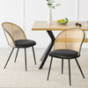 Giallo Dining Chair in Black Ribol Leather