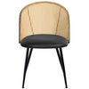 Giallo Dining Chair in Black Ribol Leather