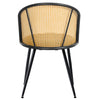 Giallo Dining Chair in Black Ribol Leather