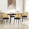 Giallo Dining Chair in Black Sacy Fabric