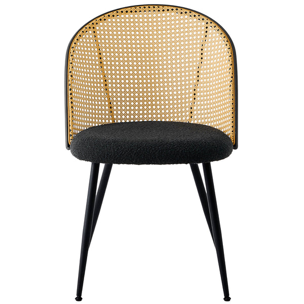 Giallo Dining Chair in Black Sacy Fabric