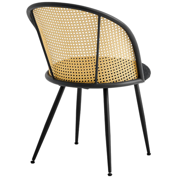 Giallo Dining Chair in Black Sacy Fabric