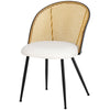Giallo Dining Chair in Cream Ribol Leather