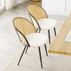 Giallo Dining Chair in Cream Ribol Leather