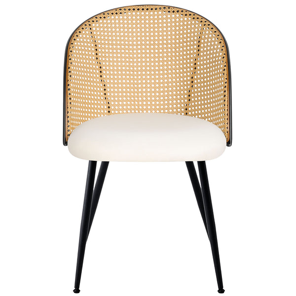 Giallo Dining Chair in Cream Ribol Leather