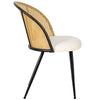 Giallo Dining Chair in Cream Ribol Leather
