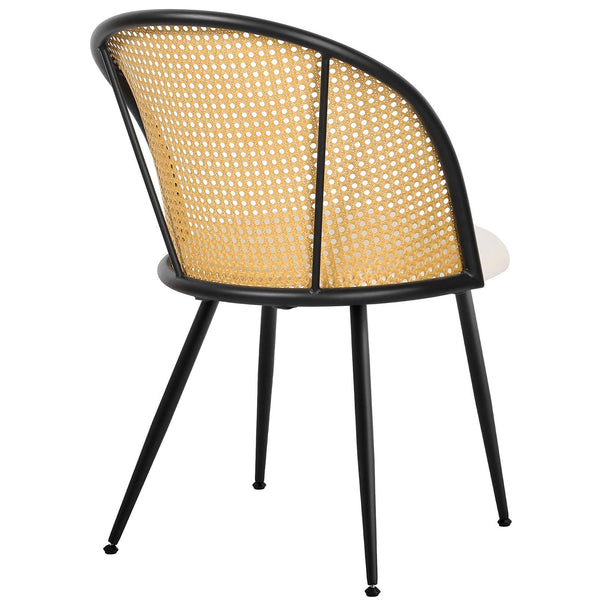 Giallo Dining Chair in Cream Ribol Leather