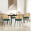 Giallo Dining Chair in Green Sacy Fabric