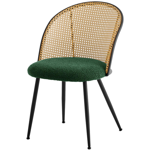 Giallo Dining Chair in Green Sacy Fabric
