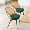 Giallo Dining Chair in Green Sacy Fabric