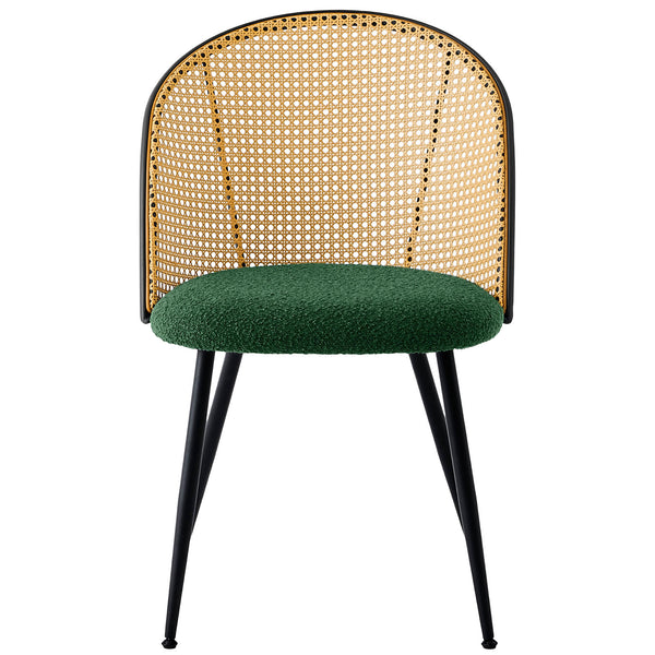 Giallo Dining Chair in Green Sacy Fabric