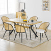 Giallo Dining Chair in White Sacy Fabric
