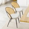 Giallo Dining Chair in White Sacy Fabric