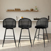 Giallo II Bar Stool in Black Sacy Fabric, Bar Height
