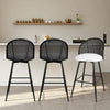 Giallo II Bar Stool in Cream Ribol Leather, Bar Height