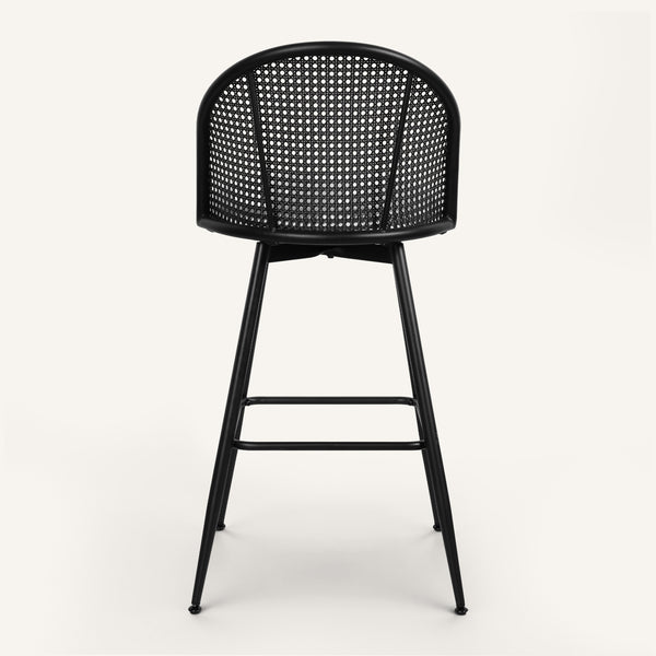 Giallo II Bar Stool in Cream Ribol Leather, Bar Height