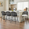 Giallo II Bar Stool in Cream Ribol Leather, Counter Height
